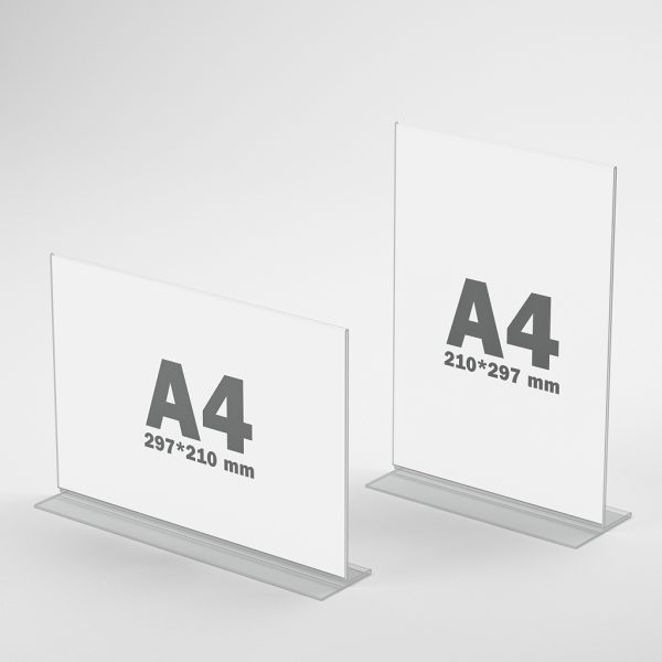 Porte-affiche, menu A4 en plexi double face